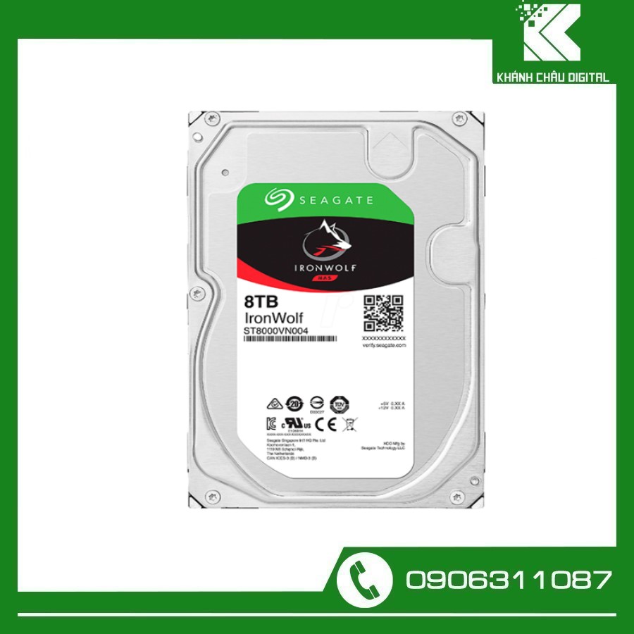 Ổ Cứng HDD Seagate 8TB NAS IronWolf 7200rpm SATA 3.5inch 256MB Cache