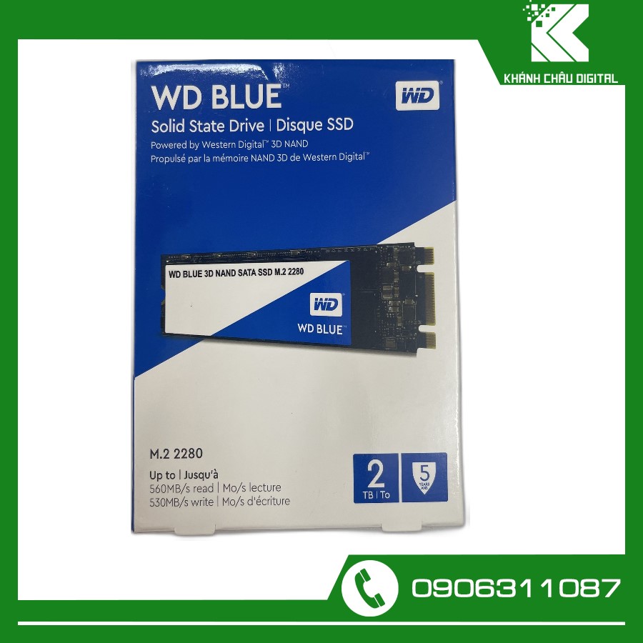 Ổ cứng SSD WD Blue  2TB M2 2280 PCIe NVMe 3D NAND